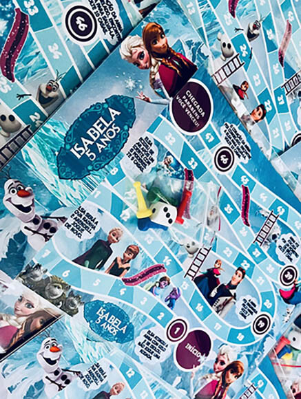 20 Jogo de Tabuleiro Personalizado Frozen