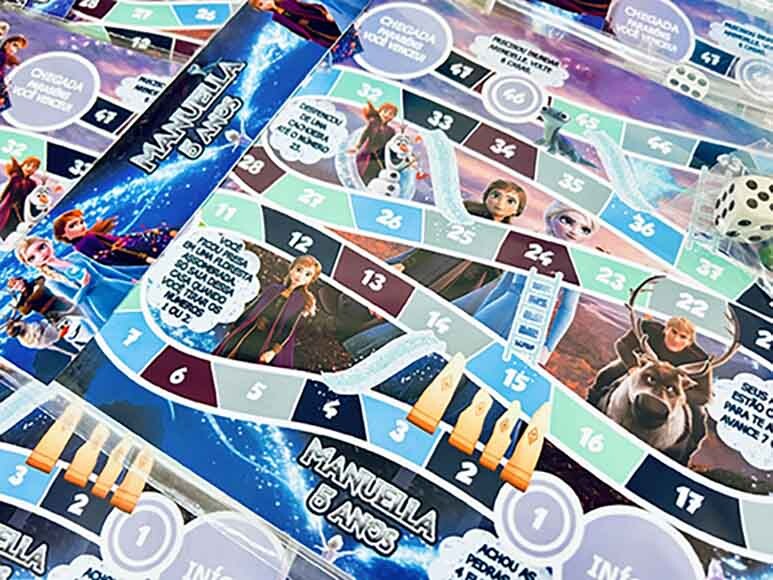 20 Jogo de Tabuleiro Personalizado Frozen
