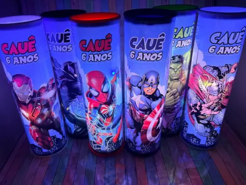 20 Luminárias de Led para Festa - Herois e Heroinas