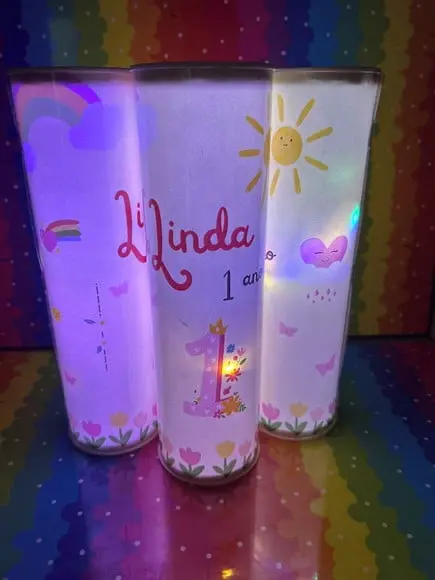 20 Luminarias de Led para Festa - Festa Chuva de Amor