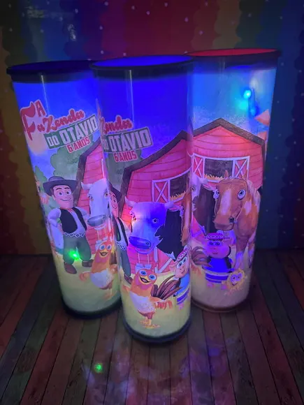 20 Luminárias de Led para Brindes - Festa Fazenda do Zenon