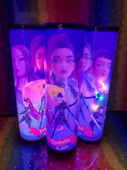 20 Luminarias de Led para Festa - Festa Guerreiras do Kpop