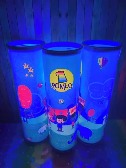 20 Luminárias de Led para Brindes - Festa 3 Palavrinhas