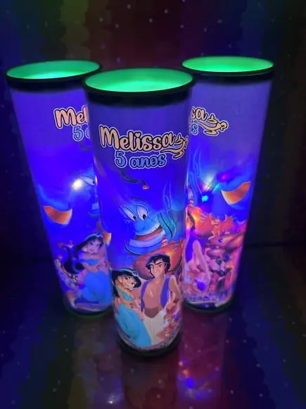 20 Luminarias de Led para Festa - Festa Aladdin e Jasmine