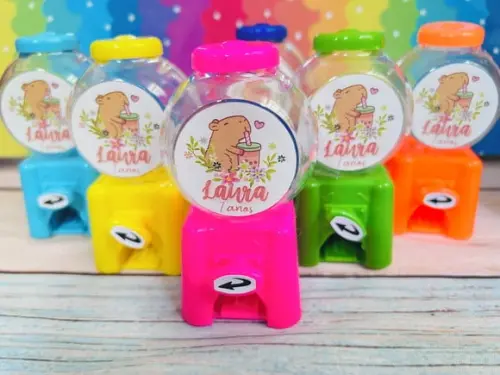 20 Mini Baleiro Candy Machine Festa Capivara