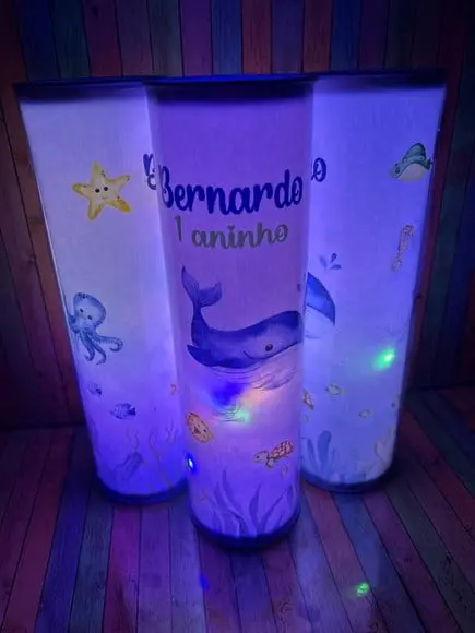 20 Luminarias de Led para Festa - Festa Fundo do Mar