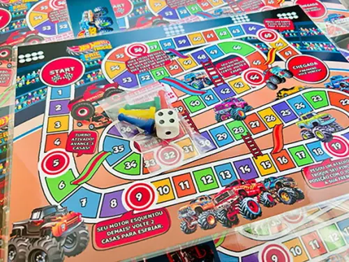 20 Jogo de Tabuleiro Personalizado Hotwheels Monster Truck