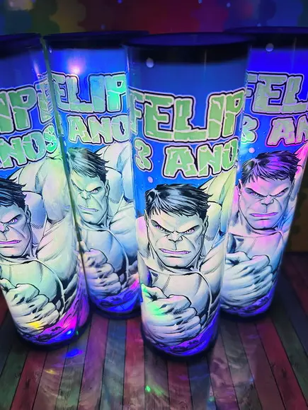 20 Luminarias de Led para Festa - Festa Hulk