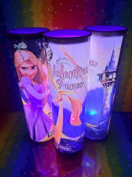 20 Luminarias de Led para Festa - Festa Enrolados - Rapunzel