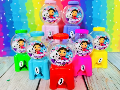 57 Mini Baleiro Candy Machine Personalizado Todos os Temas