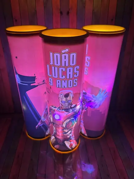 20 Luminárias de Led para Festa - Homem de Ferro