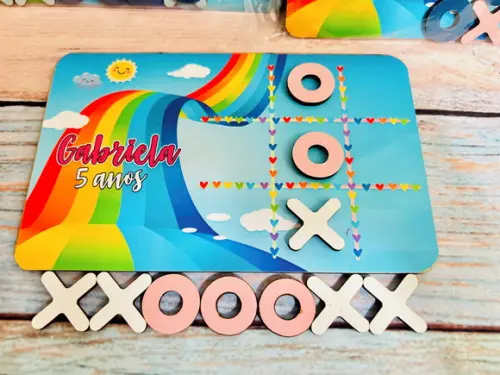 20 Jogo da Velha Personalizado Arco Iris