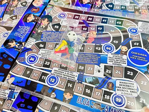 20 Lembrancinha Wandinha Neon - Jogo de Tabuleiro