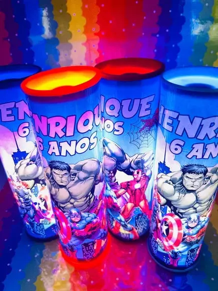20 Luminárias de Led para Festa - Vingadores