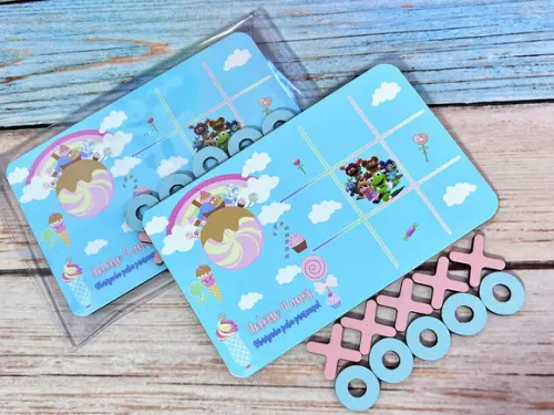 60 Jogo da Velha Personalizado com Sacolinha de Pvc