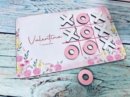 30 Jogo da Velha Personalizado Flores