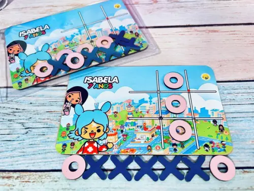 20 Jogo da Velha Toca Life Wolrd com Sacolinha de Pvc