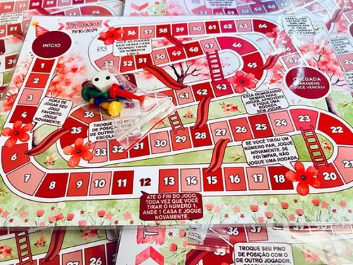 20 Jogo de Tabuleiro Flores- Lembrancinha