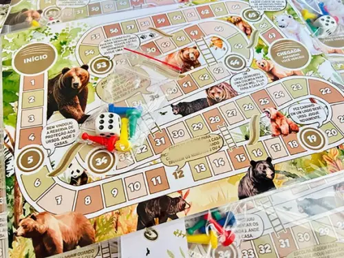 20 Jogo de Tabuleiro Ursos - Lembrancinha