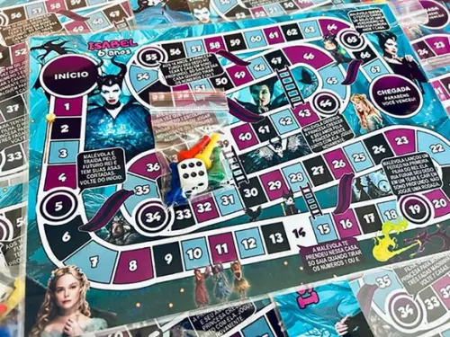 20 Jogo de Tabuleiro Malévola - Lembrancinha