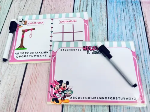 20 Lousas Mágicas Personalizadas Minnie e Mickey