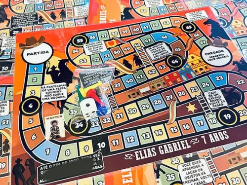 20 Jogo de Tabuleiro Country - Lembrancinha