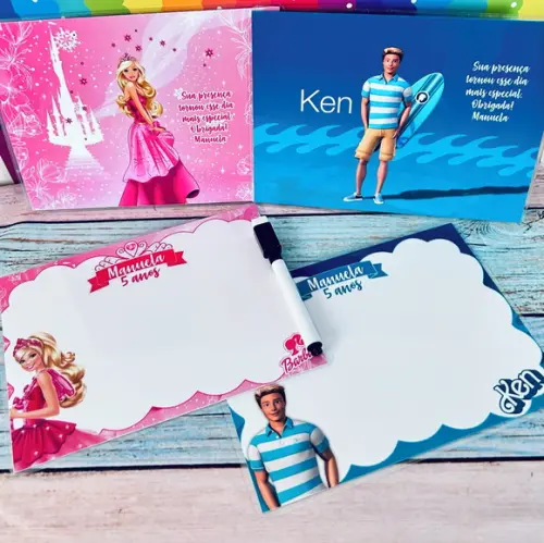 20 Lousas Mágicas Personalizadas Barbie