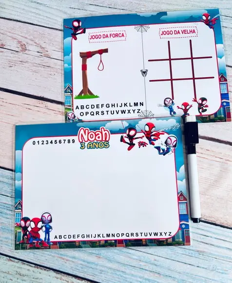 20 Lousas Mágicas Personalizadas Spidey