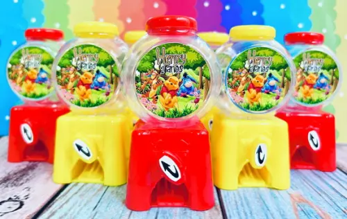 20 Mini Baleiro Candy Machine Ursinho Pooh