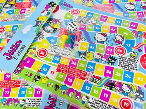 20 Jogo de Tabuleiro Hello Kitty - Lembrancinha