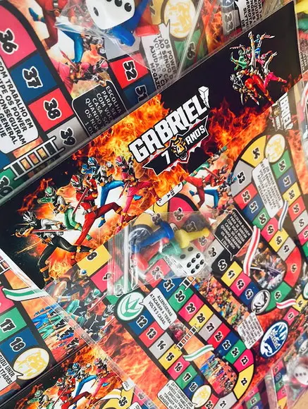 20 Jogo de Tabuleiro Power Ranger - Lembrancinha