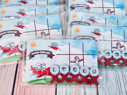 20 Jogo da Velha Personalizados com Sacolinha de Pvc