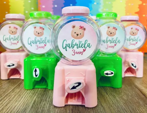 20 Mini Baleiro Candy Machine Personalizado Ursinhos