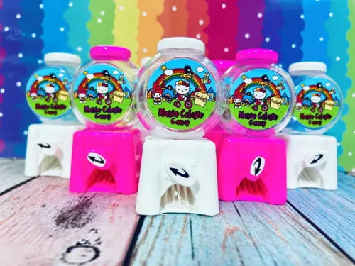 20 Mini Baleiro Candy Machine Personalizado Hello Kitty