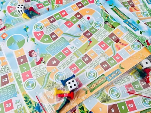 30 Jogo de Tabuleiro Personalizado Festa Pipa + Tag Adesiva