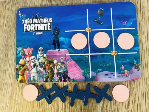 20 Jogo da Velha Fortnite com Sacolinha de Pvc