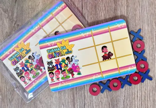 20 Jogo da Velha Folclore com Sacolinha de Pvc