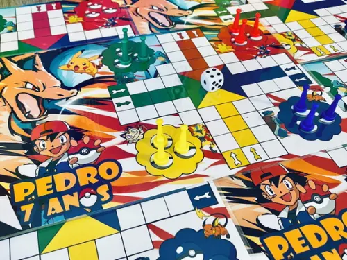 30 Jogos Mini Ludo - Lembrancinha Pokemon