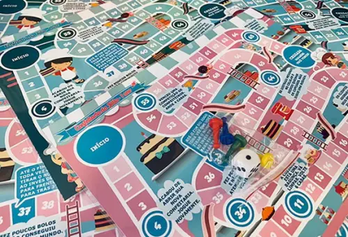20 Jogo de Tabuleiro Confeitaria Meninas e Meninos