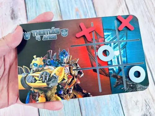20 Jogo da Velha Transformers com Sacolinha de Pvc