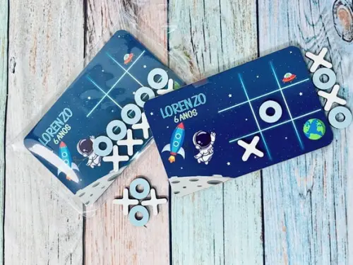 20 Jogo da Velha Astronauta com Sacolinha de Pvc