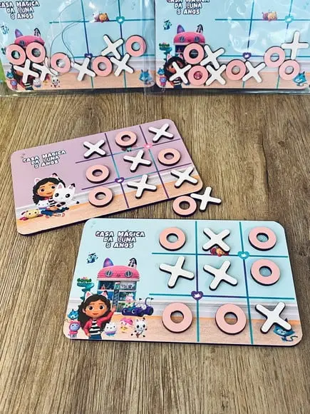 30 Jogo da Velha Personalizado Casa Magica da Gabby