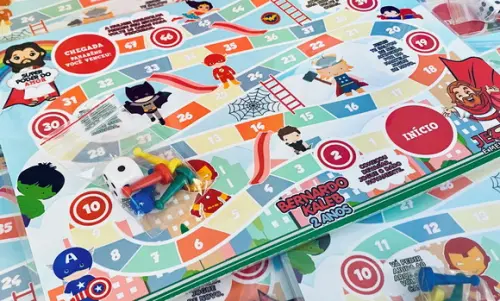 10 Jogo de Tabuleiro Personalizado Tema Jesus É Meu Herói