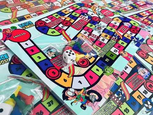 20 Jogo de Tabuleiro Jovens Titãs - Lembrancinha