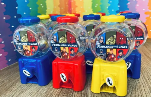 32 Mini Baleiro Candy Machine Personalizado 10cm
