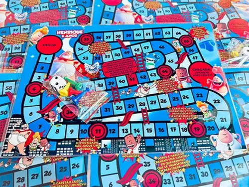 20 Jogo de Tabuleiro Capitão Cueca - Lembrancinha