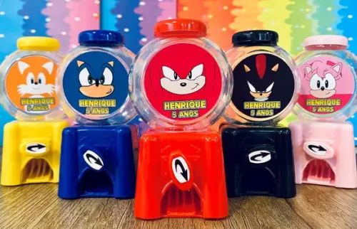 20 Lembrancinha Sonic Candy Machine