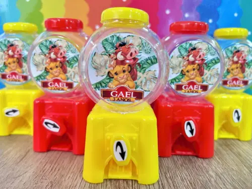 20 Lembrancinha Rei Leão Candy Machine