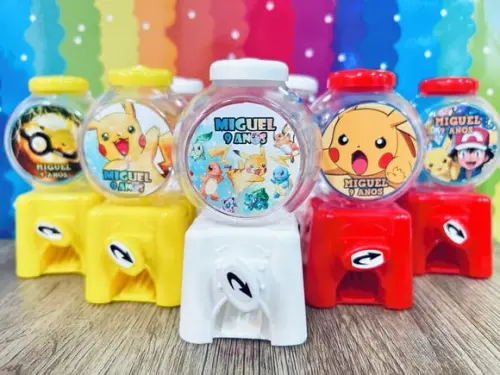 20 Lembrancinha Pokemon Candy Machine