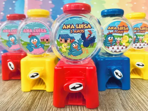 20 Lembrancinha Galinha Pintadinha Candy Machine